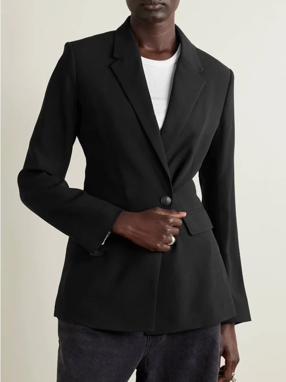 Rag & Bone $625 Tessa Crepe Blazer Cinched Defined Waist Minimalist